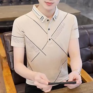 M-5XL Short Sleeved Collar T Shirt Men Summer Casual Plus Size Polo Shirt