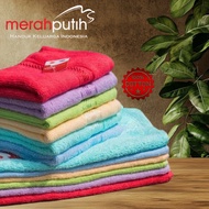 MERAH Package Contains 1 Red and White Bath Towel Red and White Towel Package