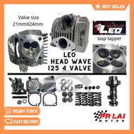 LEO racing head WAVE125 4 Valve Complete Set 21 x 24 MM 21/24 W125