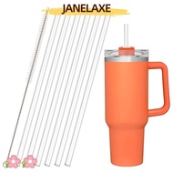 JANELAXE932JN 1Sets Cup Straw, with Brush Drinking Plastic Straws, Durable Reusable Straight 9mm Rep