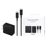 【Samsung 三星】原廠新款 45W PD閃充頭+1.8m 5A雙Type C線組【盒裝公司貨】T4511 / 支援Z旗艦系列