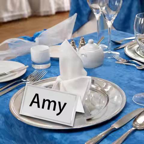 200Pcs Reserved Table Signs Blank Place Cards for Wedding Banquet Party Table Setting Foldable Name 