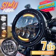 Cockpit USA-led ไฟหน้ารถยนต์ ไฟหน้า led 7 นิ้ว ไฟหน้าโคม 7 นิ้วไฟ 300W LED DRL กันน้ำสำหรับ SUV Jeep