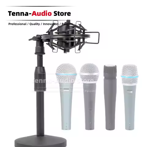 Compatible With Shure SM58 SM57 BETA 58A 57A SM58S SM 58 57 Desktop Microphone Stand Isolation Shock