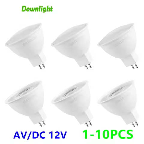 1-10PCS LED Spotlight MR16 GU5.3 Low Pressure AC/DC 12V 3W 5W 6W 7W Light Angle 120 Degrees Warm Whi
