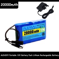 ALEAIVY Portable 12V Battery Pack Lithium Rechargeable Battery  Capacity 20000mah