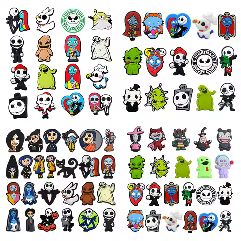 12-25Pcs Cartoon Series Cute Shoe Charms for Clogs Sandals Decoration Shoes Accessories Buckle for B
