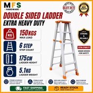 EXTRA HEAVY DUTY (150kgs Max.Load) 6 Step Double Sided Aluminium Ladder (Exploit) Tangga extra heavy