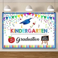 ChloropLastid 8x6ft Kindergarten Graduation Backdrop Bachelor Cap Blackboard Apple Watercolor Crayon