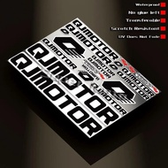 Motorcycle UV Stickers Motocross Fairing Stereoscopic Helmet Decal Accessories For QJMOTOR QJ600GS 6