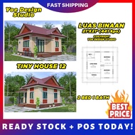 TINY HOUSE DESIGN | PELAN RUMAH 2 BILIK DAN 1 BILIK BAWAH 500kps | PLAN RUMAH | DESIGN RUMAH