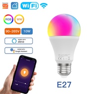 MOES WiFi LED Light Bulb GU10 E27 E14 Candle Lamp Smart 16Million RGBCCT 2700-6500K Dimmable Light T