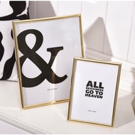 [SG LOCAL STOCK] PREMIUM High Quality Gold Metal Photo Frame 4R/5R/6R Picture Frame