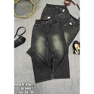 QC 5042 BIGSIZE QUNH ANH Straight Mushroom Stone Pressed Jeans Wide Format 90kg)