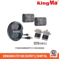 Sony NP FZ100 2pcs Battery + Dual Charger Kingma for Sony FZ100