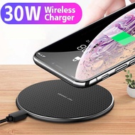 30W Fast Wireless Charger For iPhone 12 11 Pro Max XS X 14 8 Qi Fast Charging Pad for Samsung S9 S10 Xiaomi mi 10 Fast Charger