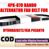 Alternator Fan Belt for Hyundai Getz/Kia Picanto 4PK-870 Bando Japan