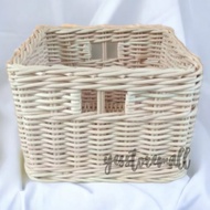 Rattan basket medium drawer box storage container 25x25x17 cm