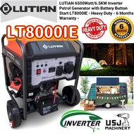 LUTIAN 6500Watt/6.5KW Inverter Petrol Generator with Battery Button Start LT8000IE - Heavy Duty - 6 