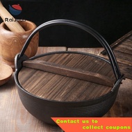 🇨🇳【Cast Iron Sukiyaki】RAIJODA  Handmade Thickened Japanese-Style Cast Iron Pot Soup Pot Household Non-Coated Non-Stick P