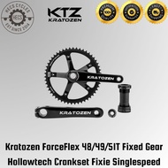 Kratozen ForceFlex Hollowtech Fixed Gear Fixie Crankset