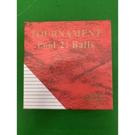 torunament snooker pool ball red box