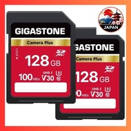 [Directly from Japan]GIGASTONE 128GB SD Card 2-Pack (5-Year Warranty) Camera Plus SDXC UHS-I V30 U3 