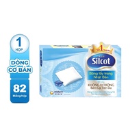 [New Model] Box of Silcot Makeup Remover Cotton Pads, box of 82 pieces (82pcs)