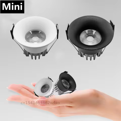 Dimmable Mini 3W5W7W10W embedded sky light LED downlight COB spotlight AC110-220V bedroom cabinet in