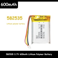 582535 602535 3.7V 600mAh Lithium Polymer Battery Rechargeable Battery for MP3 GPS Smart Phone Bluet