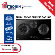 Fujioh 78CM 3 Burners Gas Hob with 1 Double Inner Flame Burner FH-GS7030 FH-GS 7030 SVGL PUB | LPG