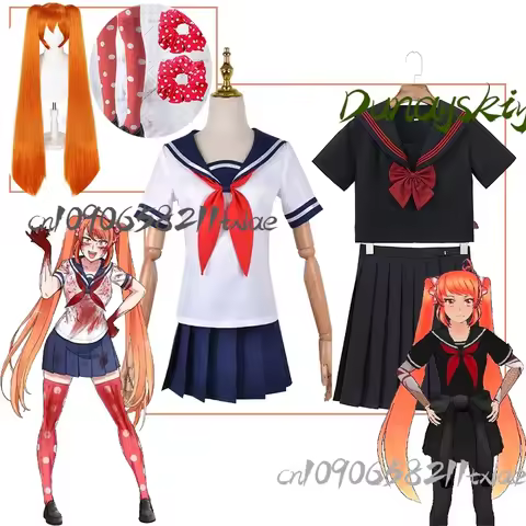 Yandere cos Simulator Osana Najimi jirai kei cosplay costumes wig accessions JK school uniform horro