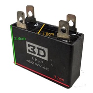 3D Electric Fan Capacitor 1.5uf 400V , Motor Capacitor 1.5uf 400V 2PCS - 3D1.5UF400V(2pcs)