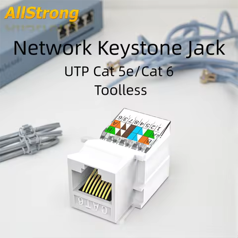 10 Pieces/lot Toolless UTP Network Keystone Jack Cat 6/5E/3 Unshielded RJ45 Port Modular Data Inform