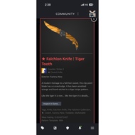 Knife cs2 skin | Falchion Knife | Tiger Tooth