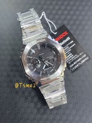 日本版 Gshock 全不銹鋼金屬帶 GM-B2100D-1  GMB2100D-1 GMB2100 GMB2100D 銀鋼 2100 藍芽 bluetooth 太陽能 tough solar 能量顯示 made in Japan 日本製造 男女合適