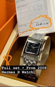 Hermes H watch 黑色 有盒有證書 女裝錶 二手錶