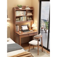 Bookshelf Table Household Bedside Student Small Apartment Solid Wood Integrated Study Table Desk Com