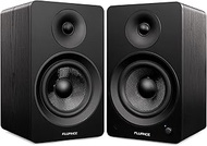 Fluance Ai61 Powered 2-Way 2.0 Stereo Bookshelf Speakers with 6.5" Drivers, 120W Amplifier for Turntable, TV, PC and Bluetooth 5 Wireless Music Streaming - RCA, Optical, USB &amp; Sub Out (Black Ash)