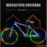 Bicycle Accessories Bike Reflective Stickers Strip MTB Wheel Sticker Fluorescent Tape Reflector Cycling Decor