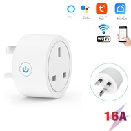Tuya WiFi Socket Adapter UK Plug Wireless Outlet Smart Life APP Voice 16A Smart Socket