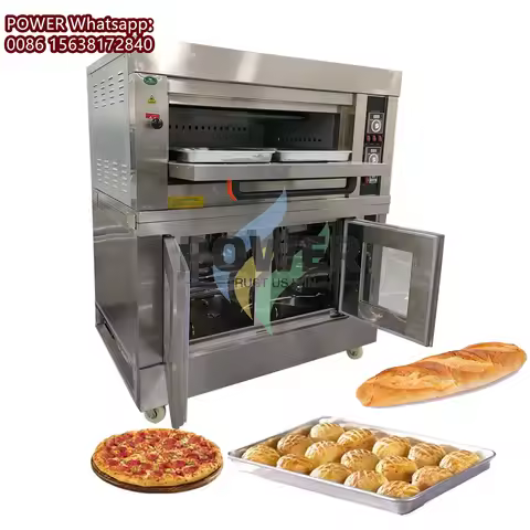 1/2 Decks Electric Baking Oven with 10 Trays Water Boiling Type Proofer Professional Commercial Bake