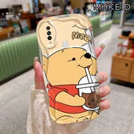 MHKEID Casing Hp OPPO A31 2020 A8 Case Pola Beruang Lucu transparan Silikon Softcase Casing HP Perba