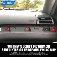 【FY】  10Pcs Center Console Dashboard Dash Trim Strip Inserts Clips For BMW E46 M3 E65 E66 X3 E83 Gro