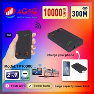 4G/5G Pocket WiFi ความเร็ว 300Mbps Powerbank 10000mah 4G MiFi 4G LTE Mobile Hotspotsใช้ได้กับ AIS/DT