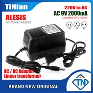 220V to AC Adaptor 9VAC 2000mA (9V 1300mA) for ALESIS DM8 DM10 Trigger I/O M-EQ230 DEQ230D P3 AC9-08