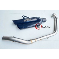 Yamaha XSR 155 exhaust - XSR 155 custom black glossy