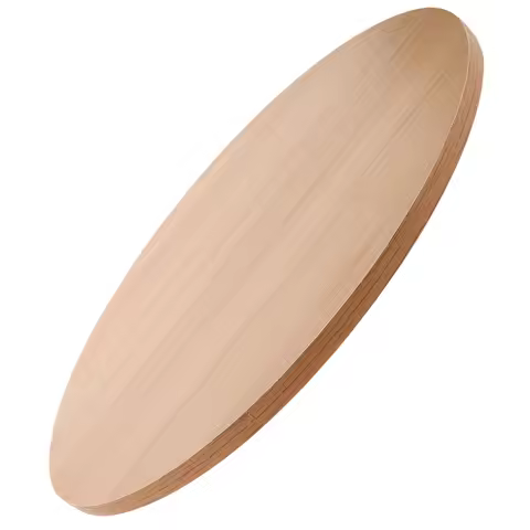 Thick Solid Wood Grain Round Table Top Replacement Desktop Coffee Table Dining Surface Easy Maintain