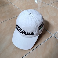 topi golf pria titleist original white undervisor grey embos bordir