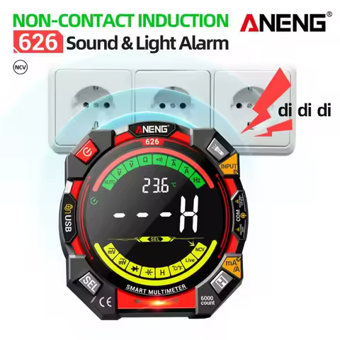 ANENG 626 Mini Multimeter 7MHz AC/DC Voltage Current Detector 20mF VA Color Resistance Meter Test 60